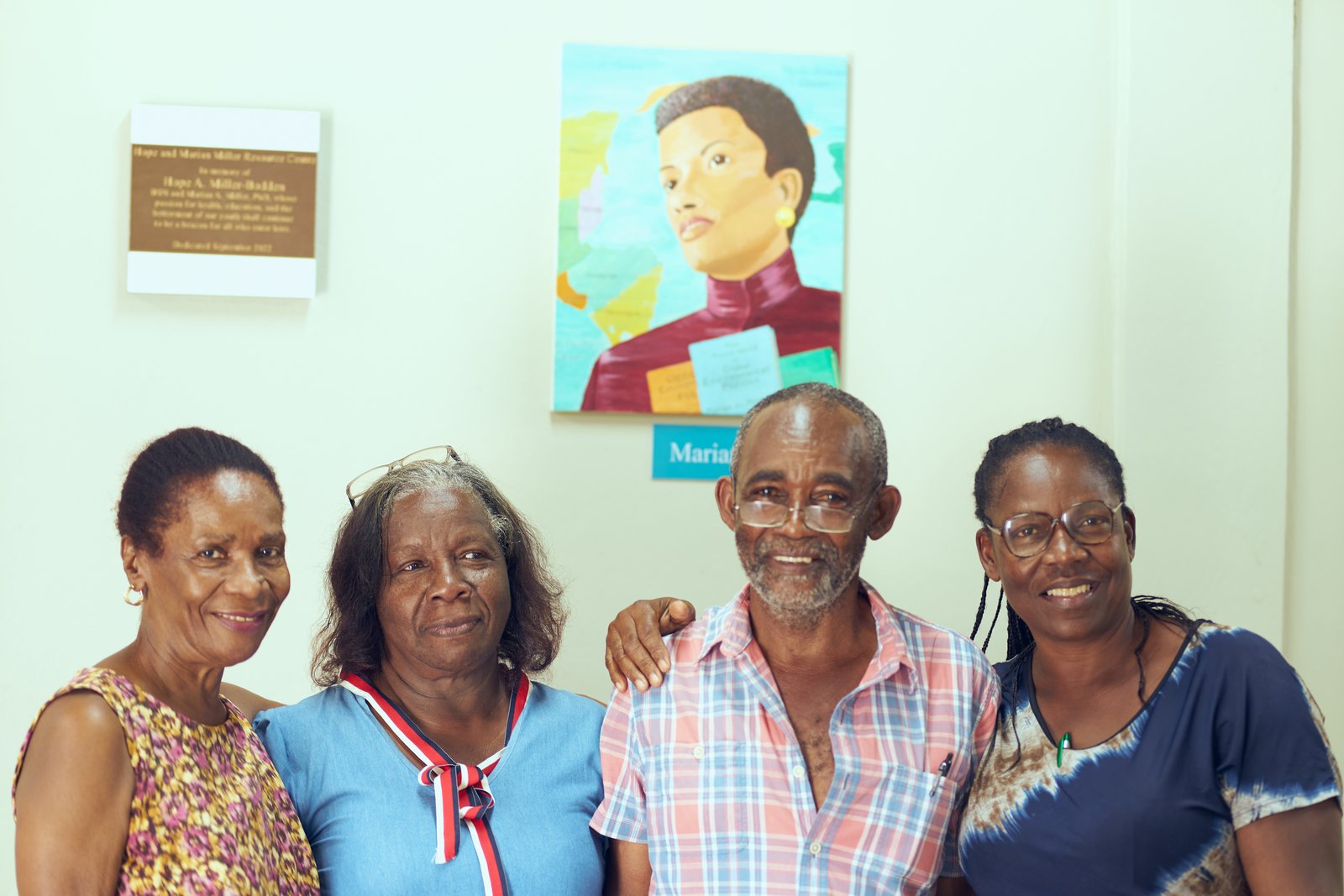 Family at the Hope and Marian Miller Resource Centre dedication